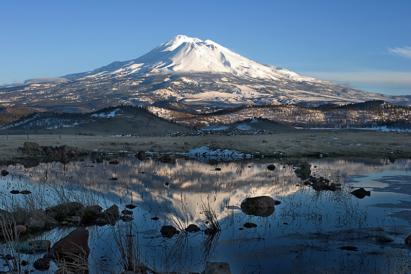 Mont Shasta, Californie, vue du c&ocirc;t&eacute; Nord.